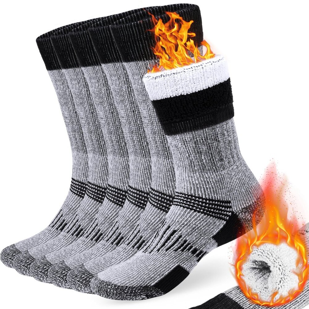 Merino Wool Thermal Socks Hiking Outdoor Winter Warm Cozy Cushioned